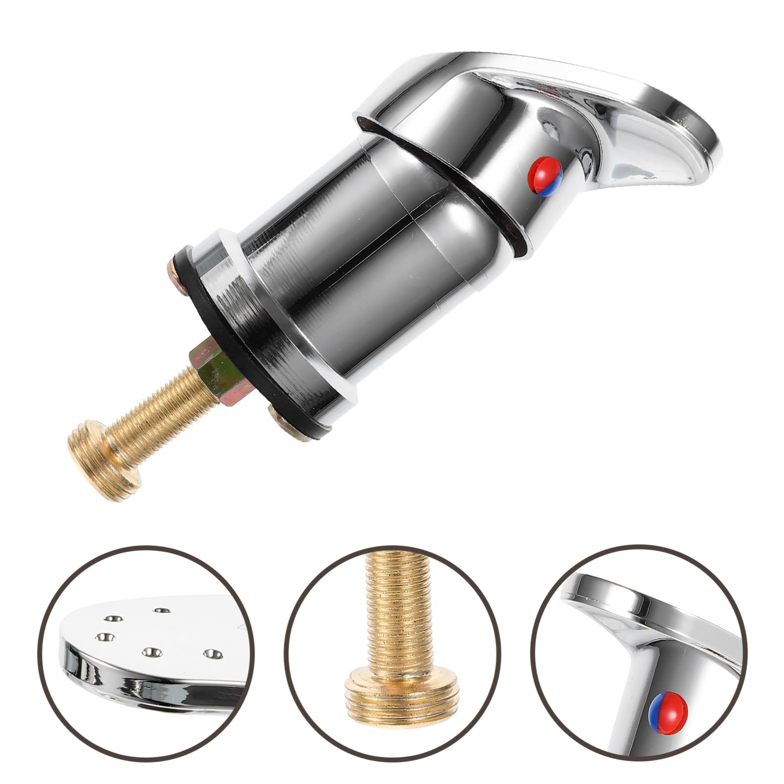 Uonlytech Shampoo Bowl Faucet Copper Bathroom Faucet Salon Sink Spa Wash Hair Tap for Hot and Cold Mixer — view 8