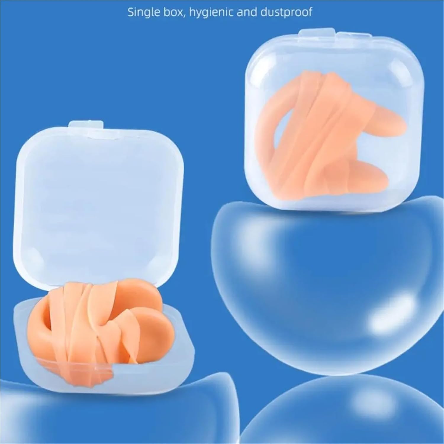 Swimming Nose Clip 50pcs with String Swimming Nose Clip Strapped Latex Silicone Rope Reusable Soft Plugs Water Sports