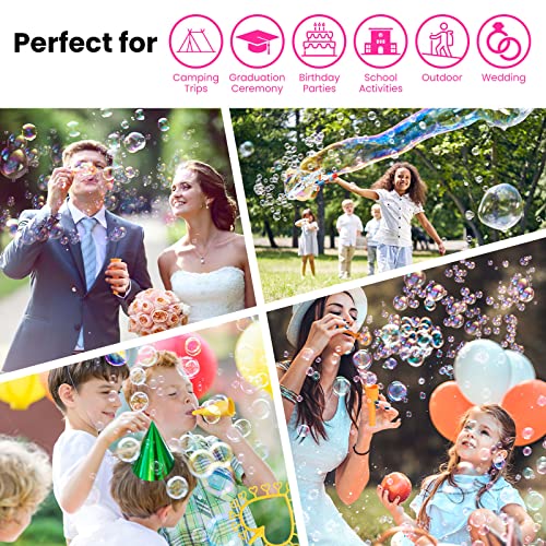 Fun Little Toys 10Packs Giant Bubble Wands Set With 17Oz Bubble Solution, Catchable Big Bubble Wands With Tray Bulk For Kids Adults, Funny Bubble Maker For Summer Outdoor Activity, Easter Party Favors #TOP2