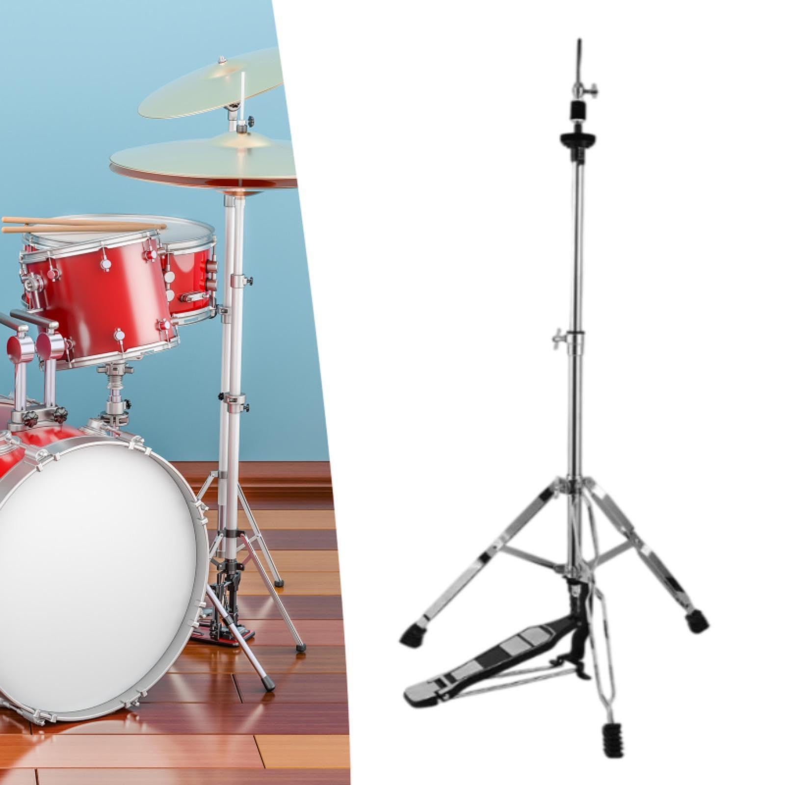 Wmqbjta Metal Hi Hat Stand Cymbal Arm Long Footboard Drum Stand Accessories