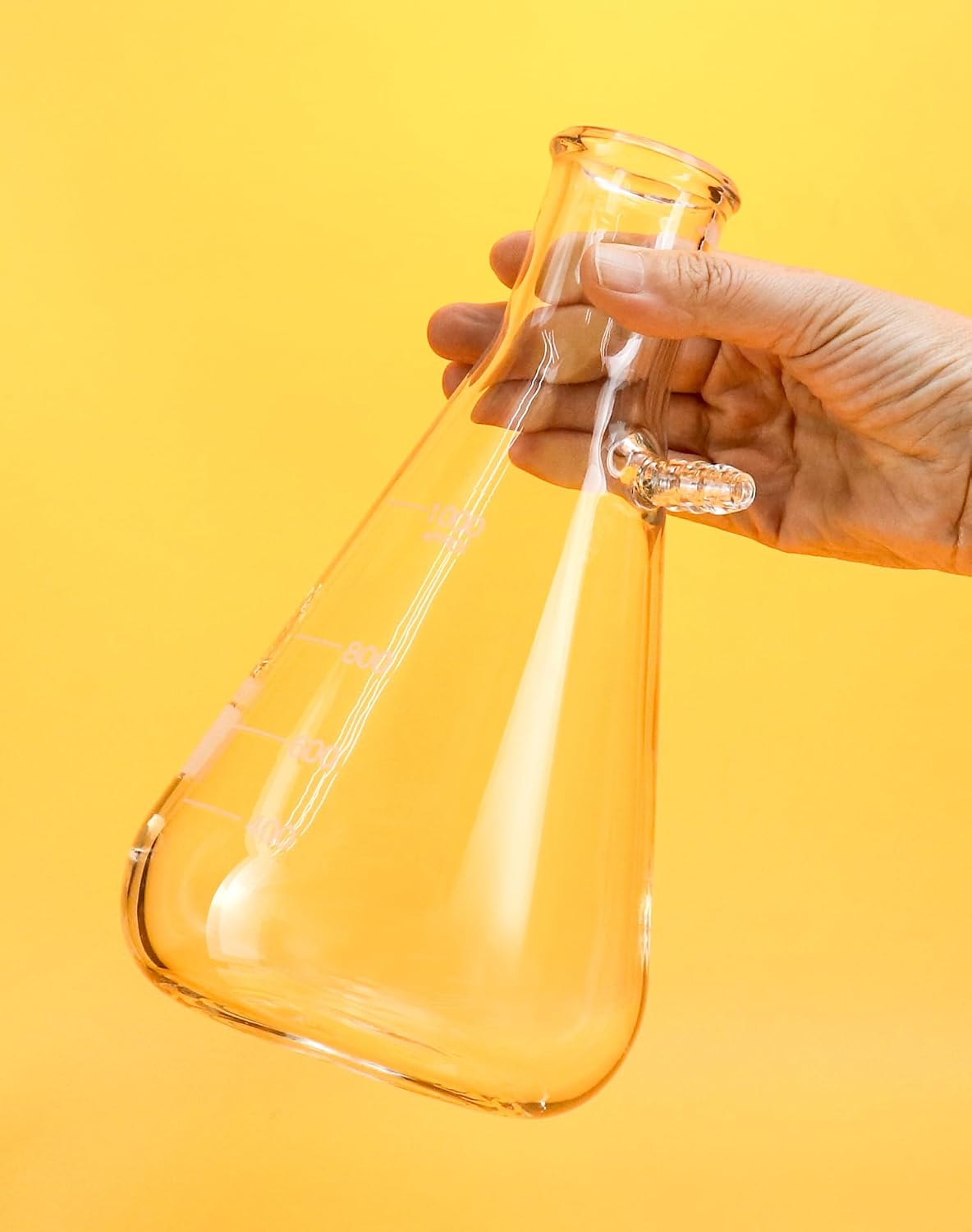 QWORK 1000ml Borosilicate Glass Filtering Flask with Tubulation, 2 Pack