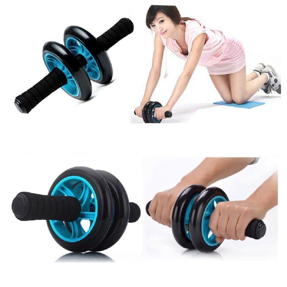Almand Double Wheel AB Abdominal Roller with Knee Mat