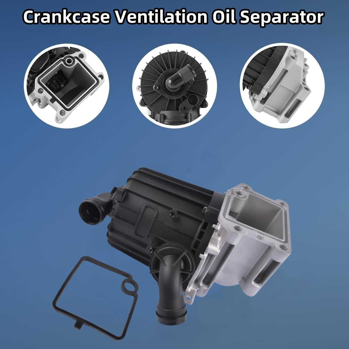 Crankcase Ventilation Oil Separator with Gasket Replacement for Volvo Truck D13 engines 21373547 22877306 included Gasket 20532891 Vahaha