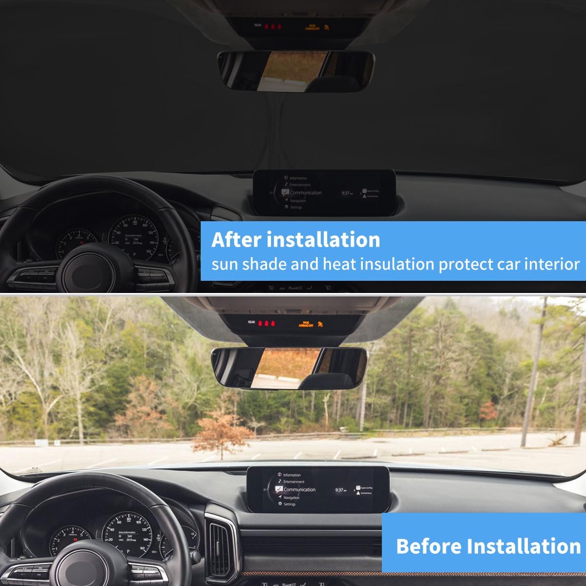 Car Privacy Covers 8-Piece Sunshade Set For Mazda CX-50 2023-2025 - Full Coverage Window Shades UV Protection Vehicle Privacy Shades