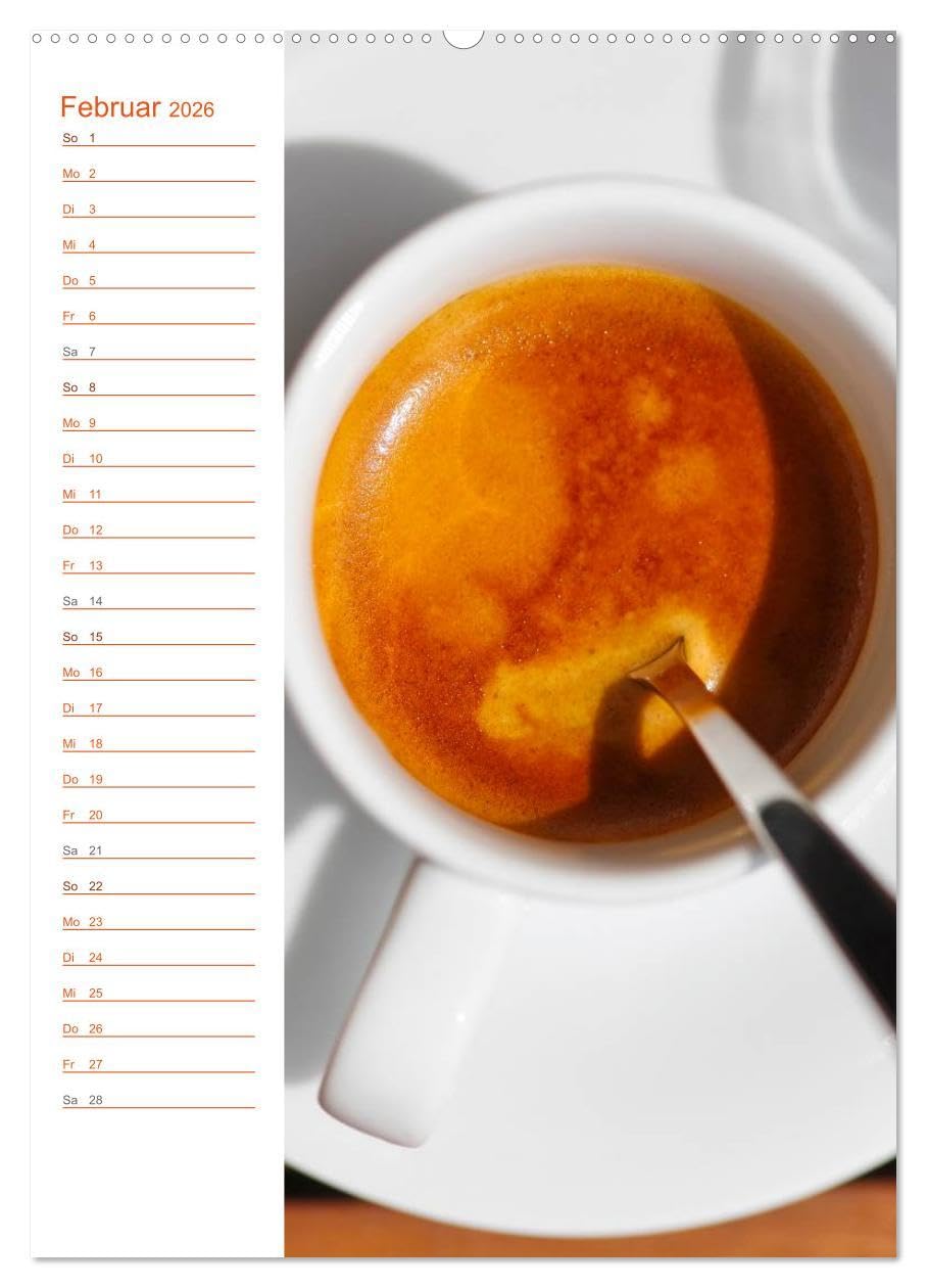 Köstliche Kaffeespezialitäten (hochwertiger Premium Wandkalender 2026 DIN A2 hoch), Kunstdruck in Hochglanz: Farbige Fotografien von Kaffeespezialitäten (CALVENDO Lifestyle)
