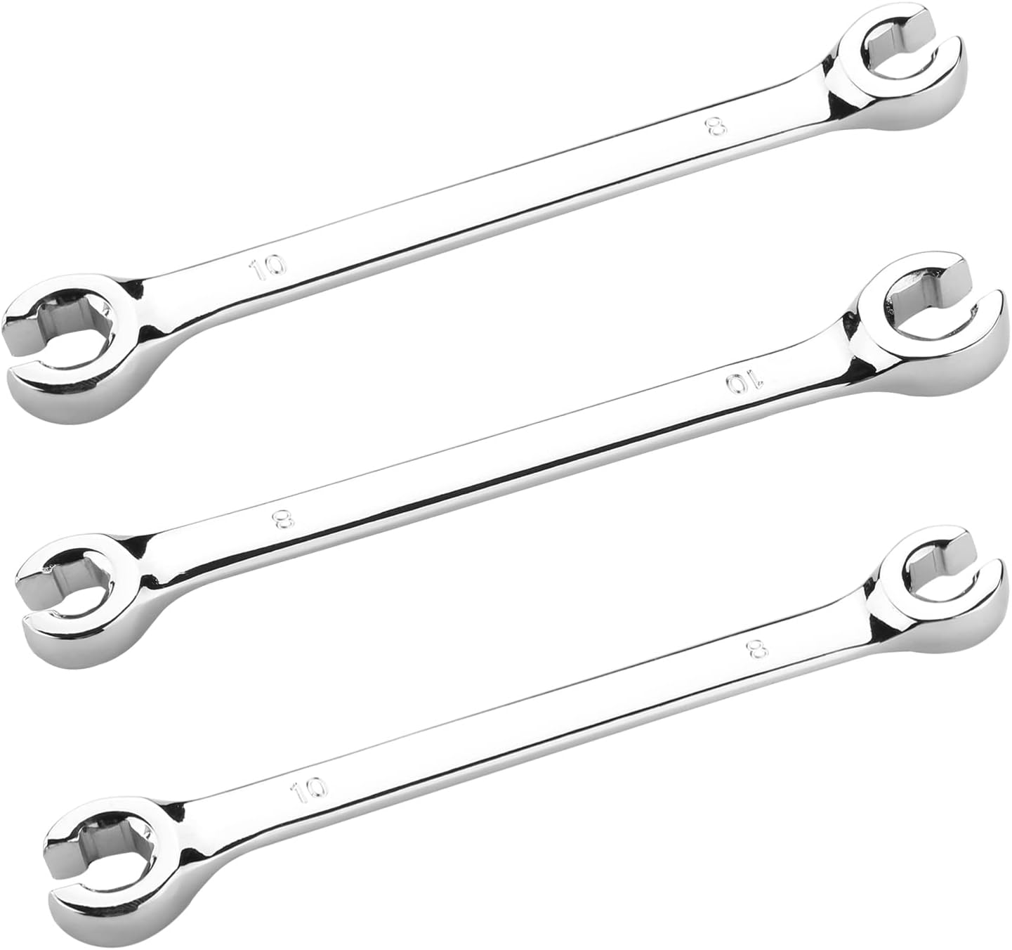 Utoolmart Flare Nut Wrench, 8mm x 10mm Metric Double Open End, 3Pcs
