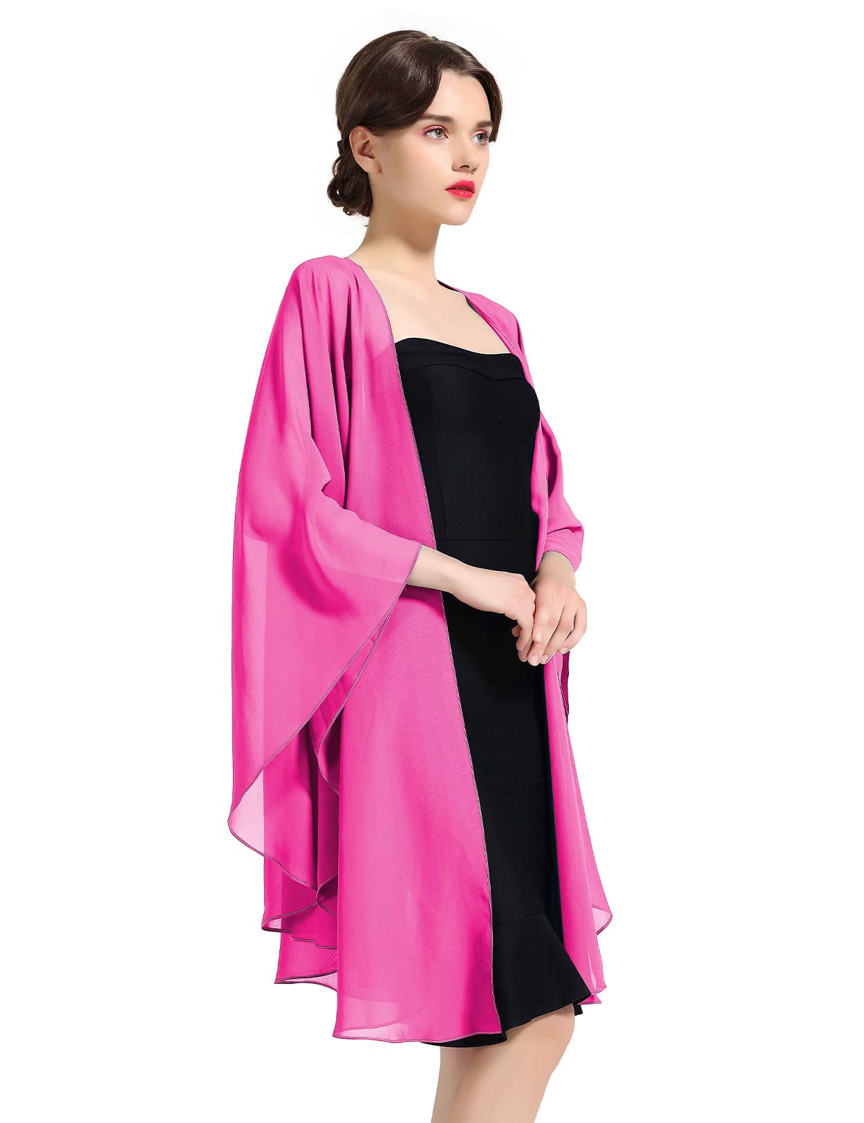 BEAUTELICATE Chal Mujer Fiesta Capa Poncho Gasa Estola para Boda Elegante Suave Ligero Mantón Verano Primavera