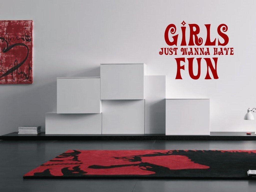 Amazon.com: Girls Just Wanna Have Fun Vinyl Wall Decal : Sports & Outdoors