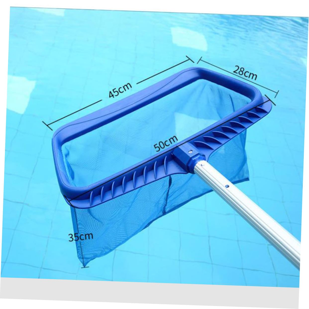 POPETPOP Malla Gruesa para Limpieza de Piscina Recoge y Residuos Accesorio Ligero para Estanques y Fuentes Herramienta para Limpiar Superficies y el Agua Limpia Color Azul
