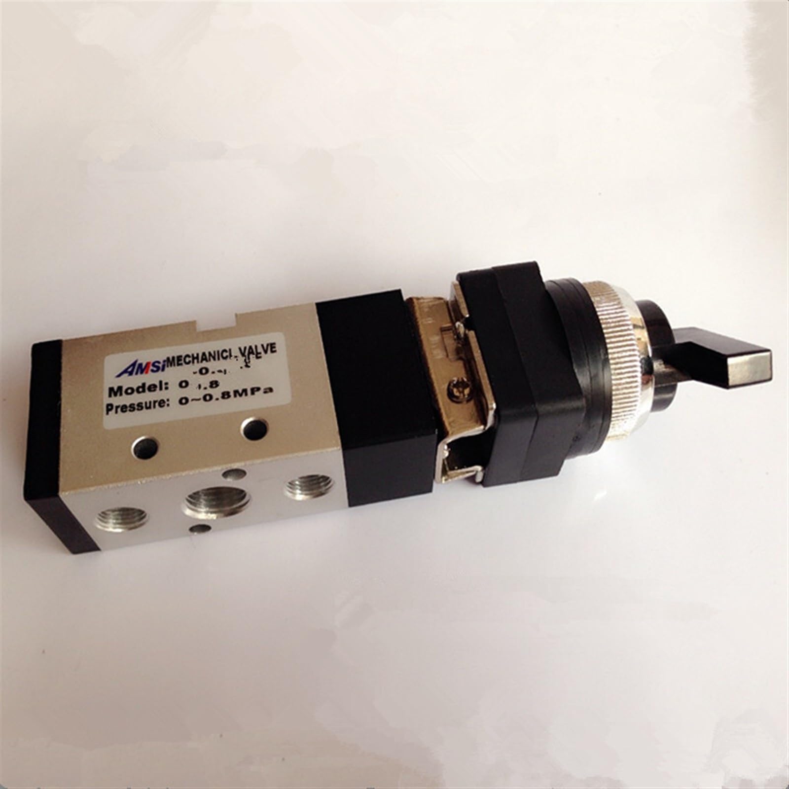 Vanne mécanique 1/4 PT 2/5 voies avec bouton sélectif standard pour circuit pneumatique