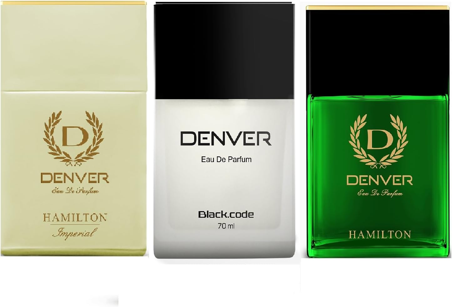 Hamilton, Imperial & Black Code Aerosol Perfume - 70Ml Each (Combo Pack Of 3) | Long Lasting Eau Da Parfum Scent For Men