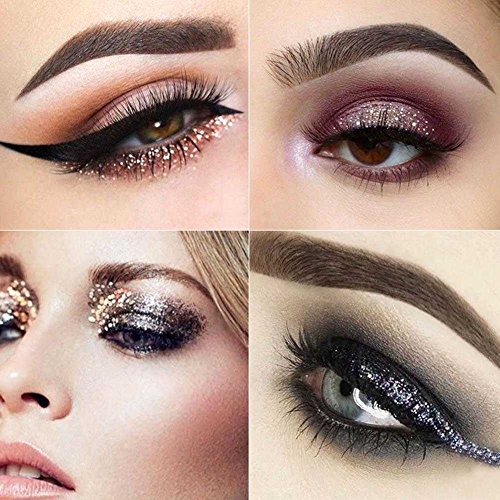 Kuqqi 45 Colors Eyeshadow Nail Art Body Glitter Shimmer Dust Powder Set #TOP3