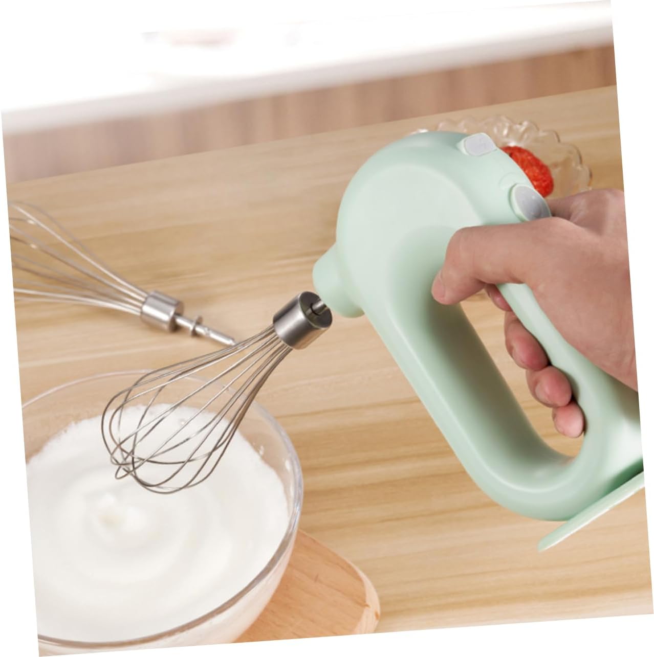 Electric Egg Beater Handheld Mixer for Cream Dough Portable Kitchen Appliance with Low Noise Design for Home Baking and Cooking