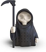 Vista 2 de Genuine Fred Grim Steeper Reusable Silicone Tea Infuser, Black Grim Reaper Design, Fun and Clever Kitchen Gadget for Tea Lovers and Enthusiasts