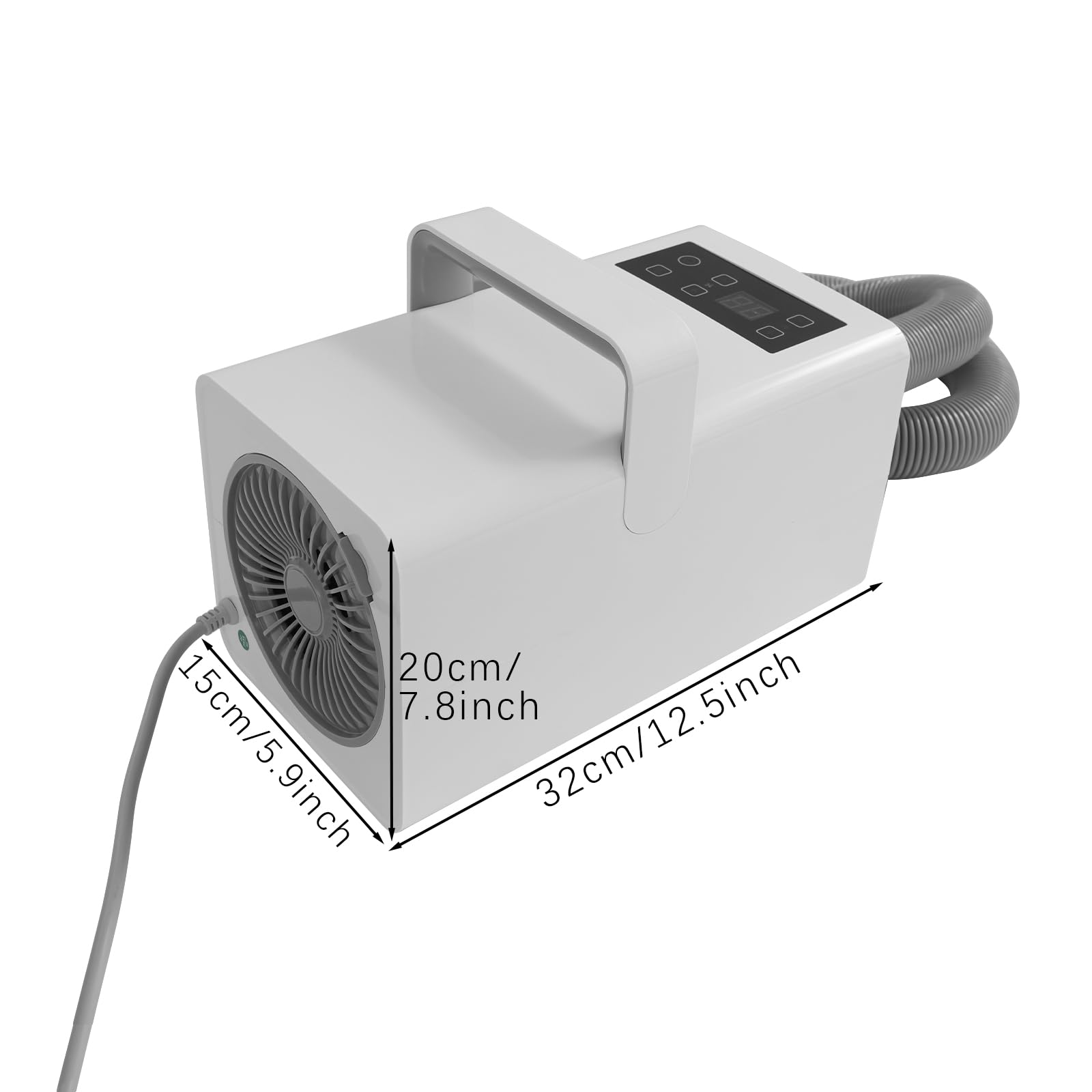 Ongniong Dog Dryer for Pet Grooming High Velocity Force Blower with 4 Nozzles 2200W Temperature Adjustable Pet Hair Dryer with 7 Speed Settings LCD Display Pet Grooming Dryer for Dogs Cats