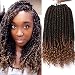 12 Inches 6 Packs Senegalese Spring Twist Hair with Curly Ends Short Ombre Crochet Hair Bounce Synthetic Crochet Braids Hair(T1B-27#)