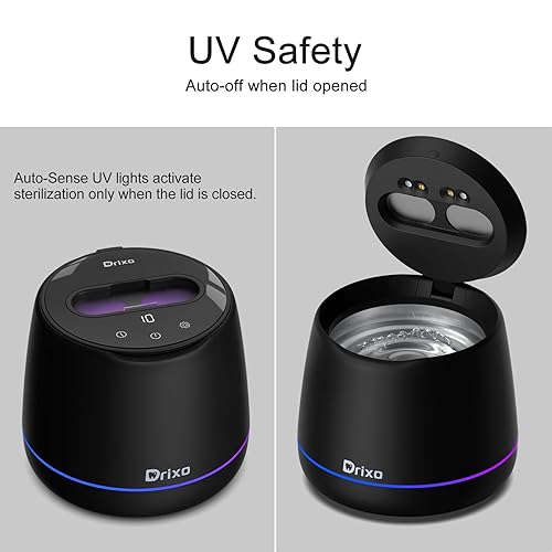 Miniatura 8 de Máquina limpiadora de retenedores ultrasónicos Vaina de limpieza dental para dentadura (Negro)