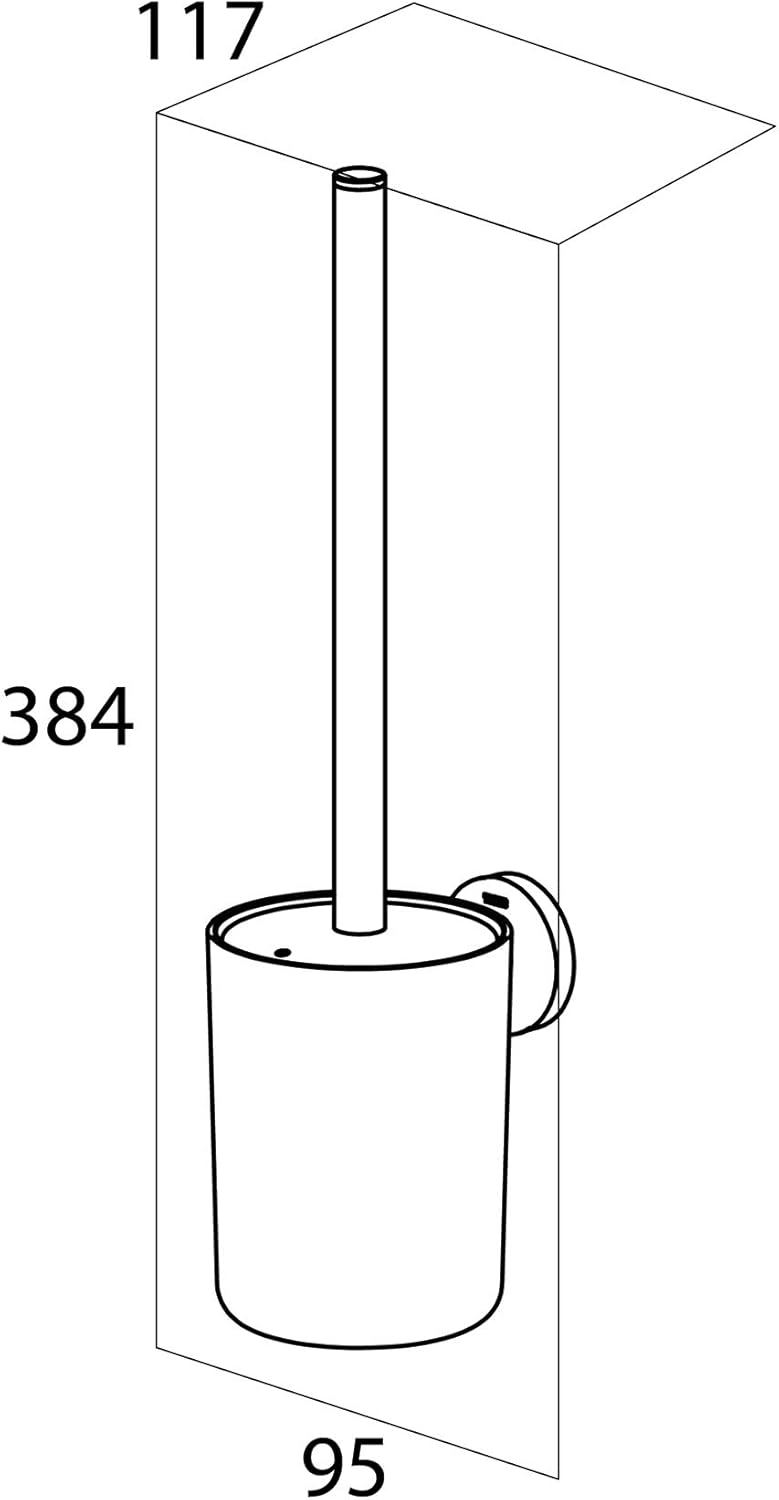 Tiger Toilet Brush, Stainless Steel, White, 10x38 cm