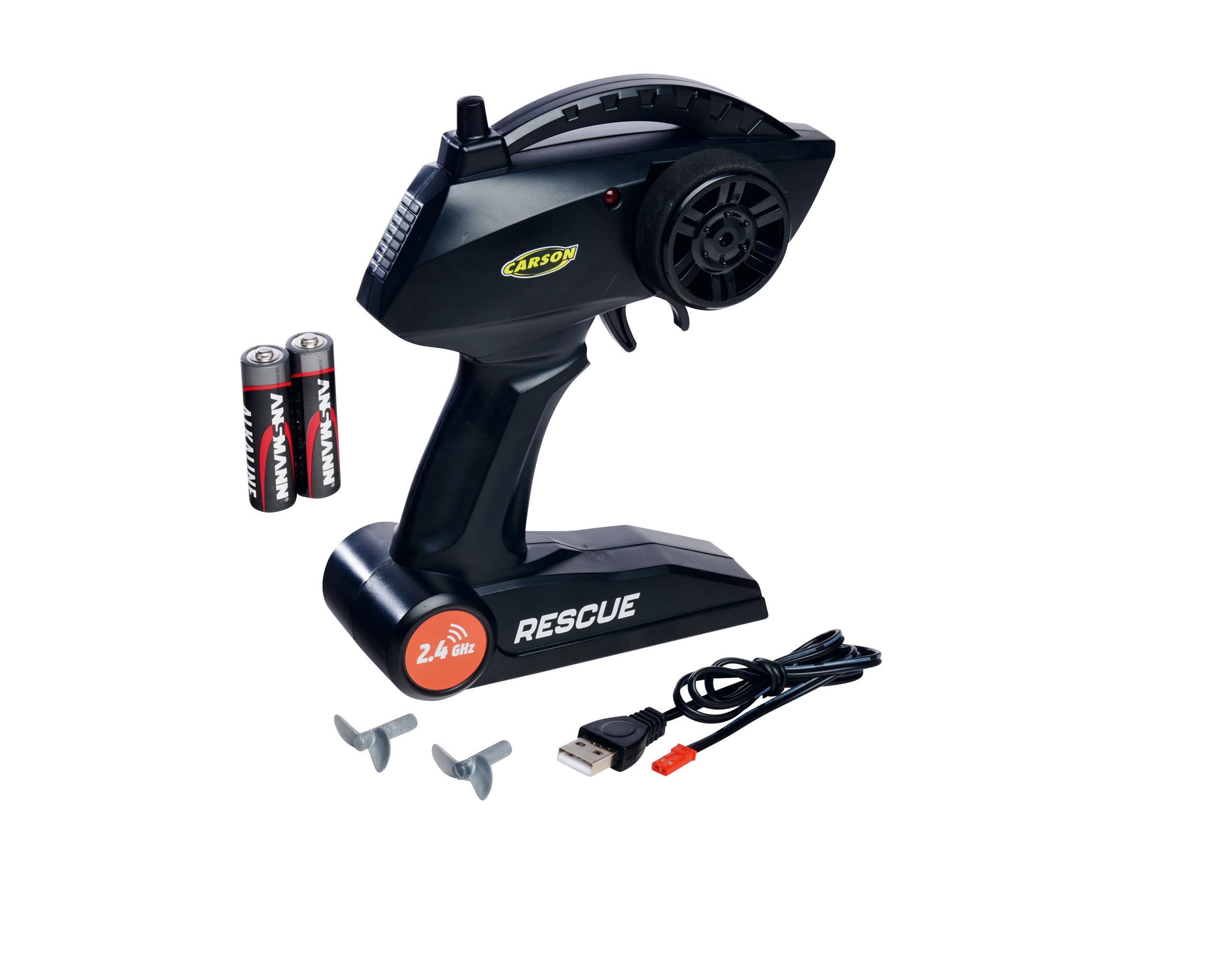Carson 500108058 RC Rescue 2.4G 100% RTR - Barco teledirigido, Barco RC, Juguete teledirigido para niños y Adultos, Incluye Mando a Distancia