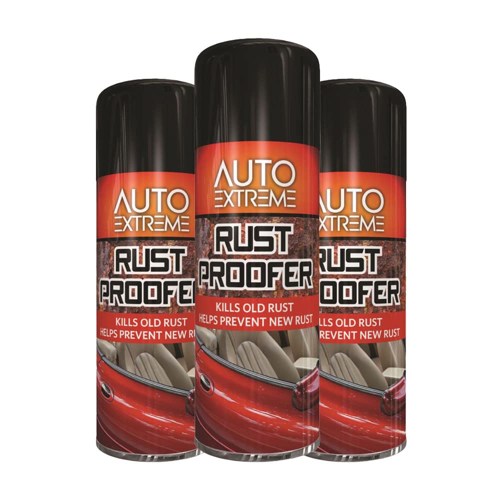 Classic Signature - 3 x Auto Extreme Rust Proofer Spray Paint 400ml Professional Quality, Perfect Finish for Cars, Bikes,Vans, Metal, Wood