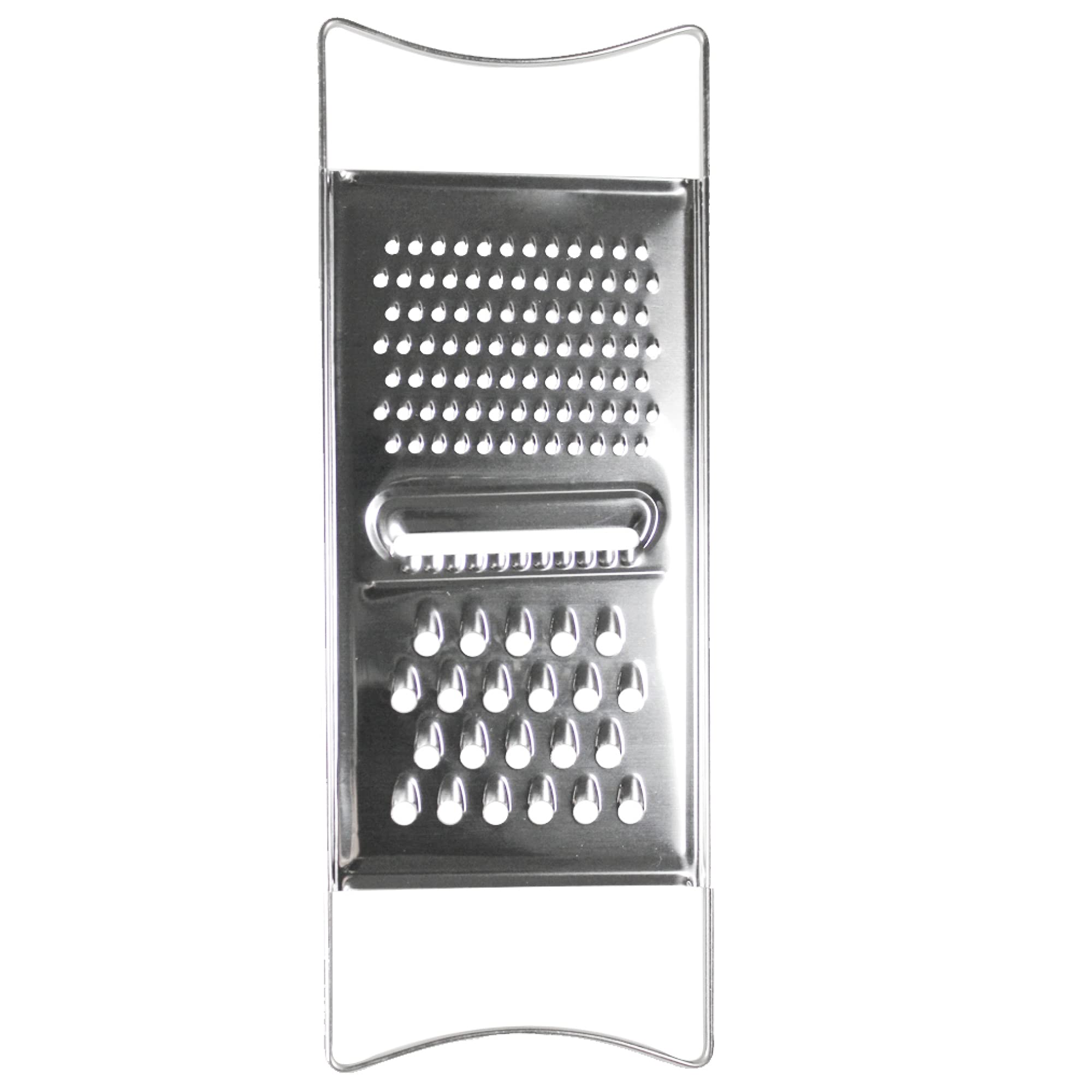 com-four® Tarka do warzyw/surówek ze stali nierdzewnej, uniwersalna tarka z różnymi powierzchniami tarcia (01 sztuka – płaska tarka)