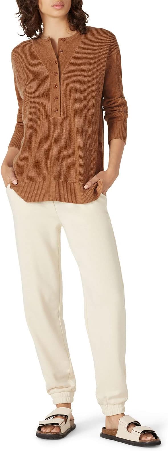 Rent The Runway Pre-Loved Brown Henley Sweater