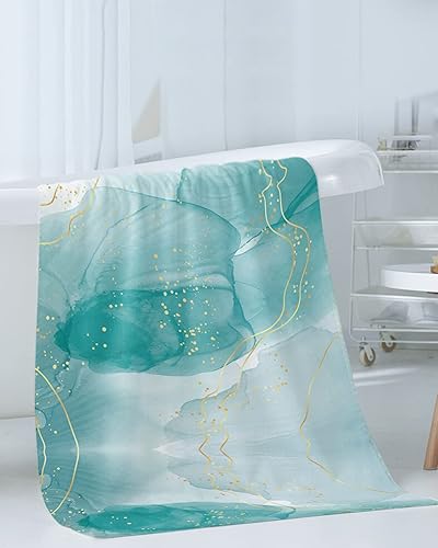 Miniatura 3 de Marble Agate Bath Towels for Bathroom Set - Luxury Towels Gifts for Women,Quick Dry Beach Kitchen Hand Hair Face Yoga Workout Gym Towel and Dish