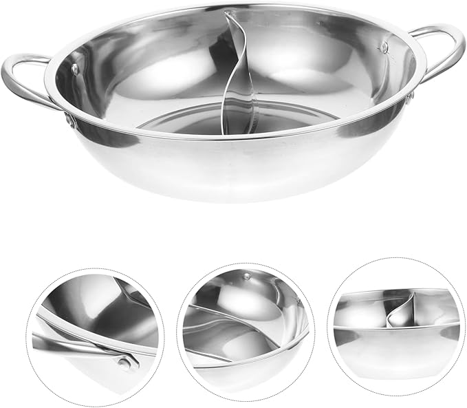 Olla Eléctrica Shabu Shabu Dos Sabores LALADEFIEE Acero Inoxidable miniatura 7