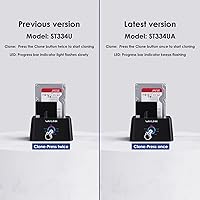 Vista 8 de WAVLINK Estación de acoplamiento de disco duro externo USB 3.0 y USB C a SATA de doble bahía para HDD/SSD de 2.5/3.5 pulgadas con UASP (6Gbps)