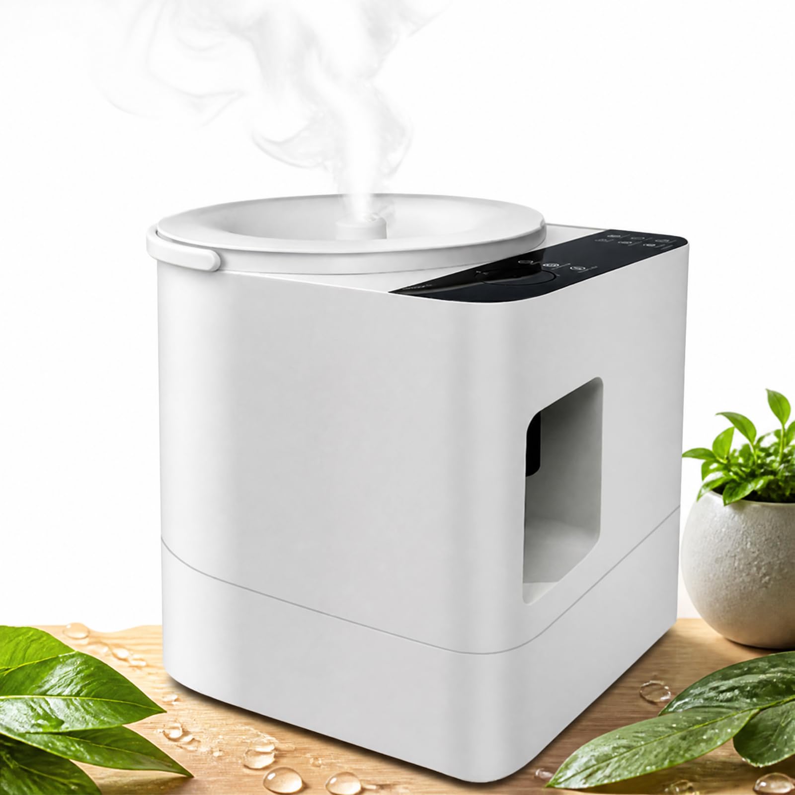 hKjPlvf Humidificador Bebe 3L Ultrasonico Silencioso Difusor de Aceites Esenciales Niebla Fria Llenado Superior para Dormitorio Hogar Oficina Temporizador Modo de Sueno 14H Blanco