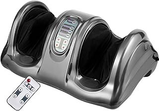 Giantex Shiatsu Foot Massager Machine Massage for Feet, Nerve Pain Therapy Spa Gift Deep Kneading Rolling Massage for Leg Calf Ankle, Electric Shiatsu Foot Massager w/Remote (Gray)