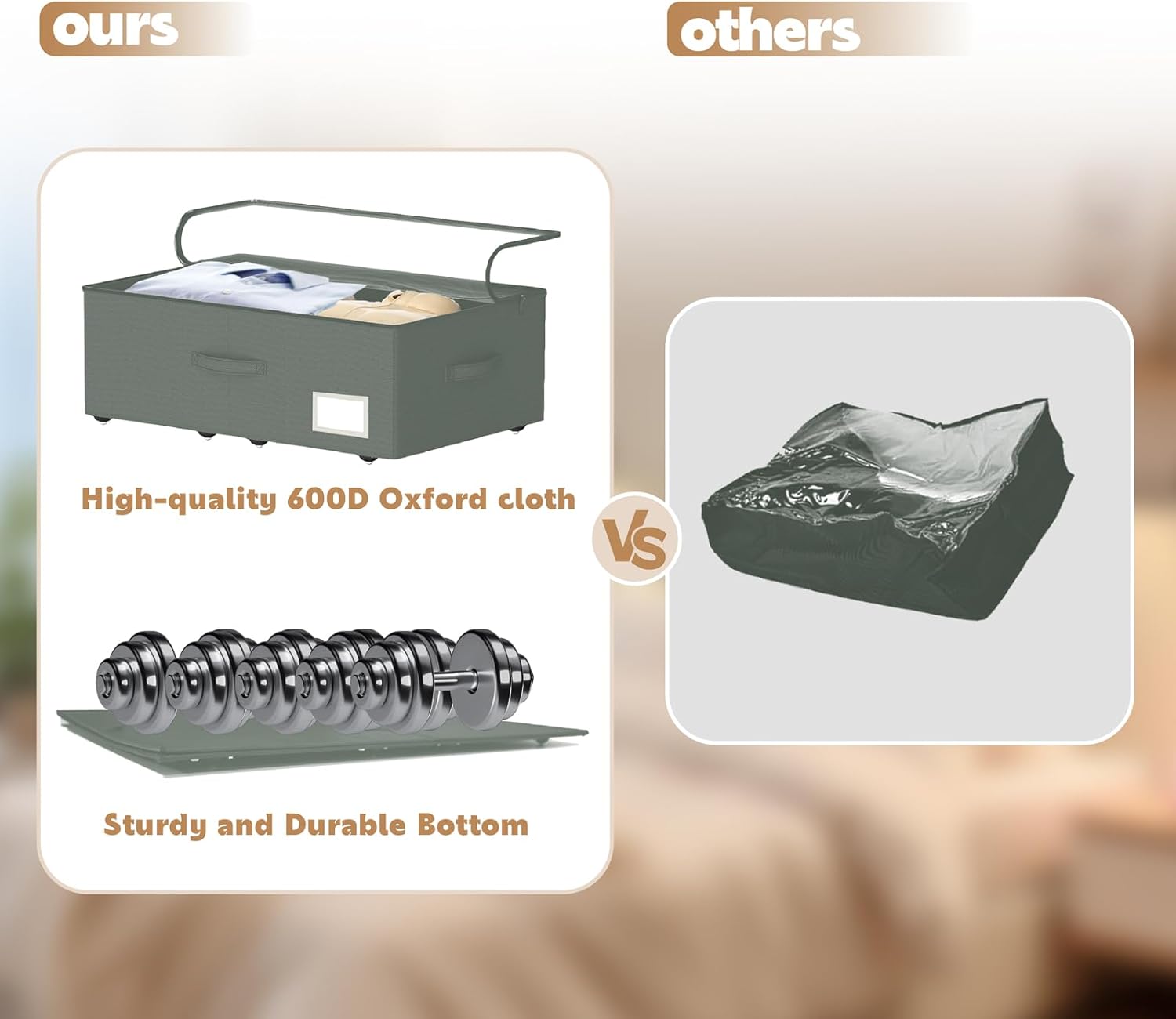 Under Bed Storage with Wheels, 2-Pack Under Bed Storage Containers with Clear Lids, No Assemble Required 10 inches Height, Rolling Underbed Storage Drawers Bins for Shoes, Clothes, Blankets, Toys