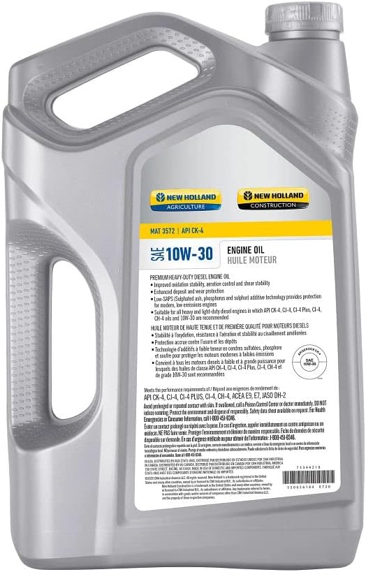 New Holland SAE 10W-30 Engine Oil Part for Heavy Duty Diesel Engines (1-Gallon)