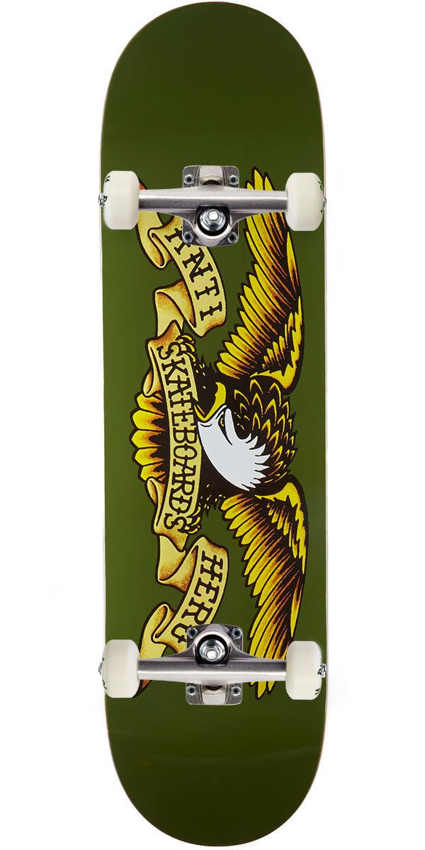 Anti-Hero Classic Eagle Skateboard Complete - Olive - 8 38