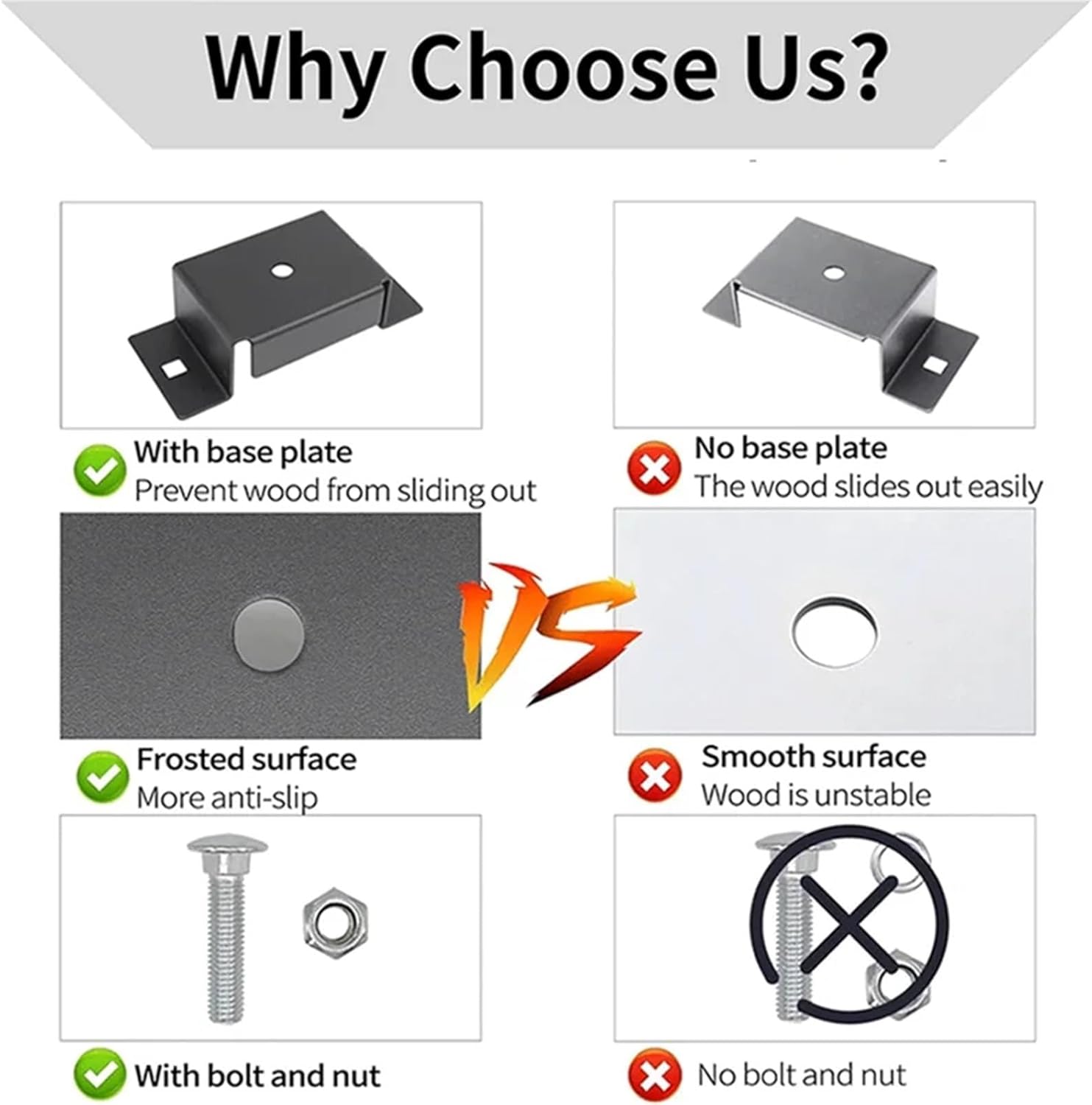 Set of 4 A25F Trailer Brackets: Heavy Duty Steel Powder-Coated for 2'' X 4'' Lumber & Utility Trucks