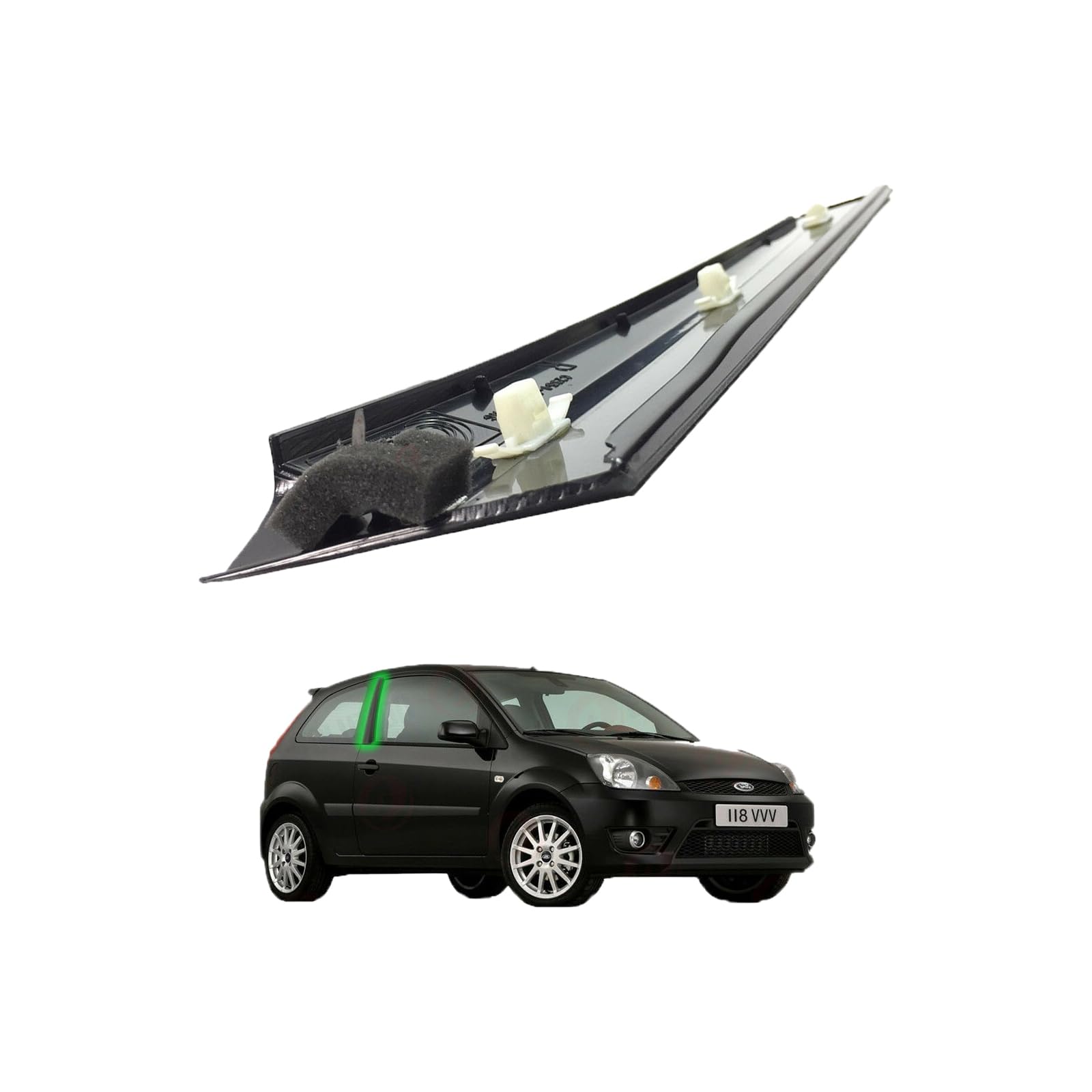 Ford Fiesta MK6 02-08 - BLACK Side Door Strips - buy the best products