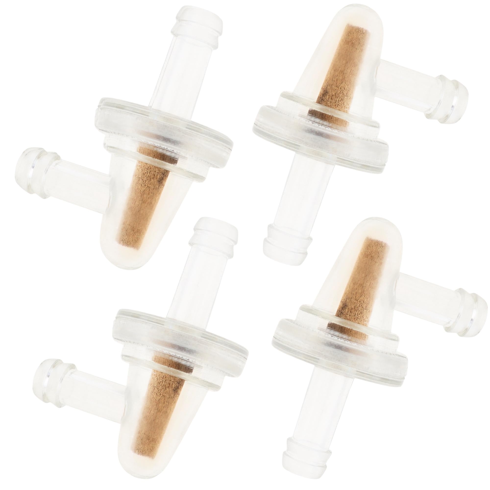 Windance 90 Degree Sintered Bronze Filter Element Inline Fuel Filter for 1/4 Inch Fuel Line Motorcycle Dirt Bike ATV UTV Quad Snowmobile, Clear