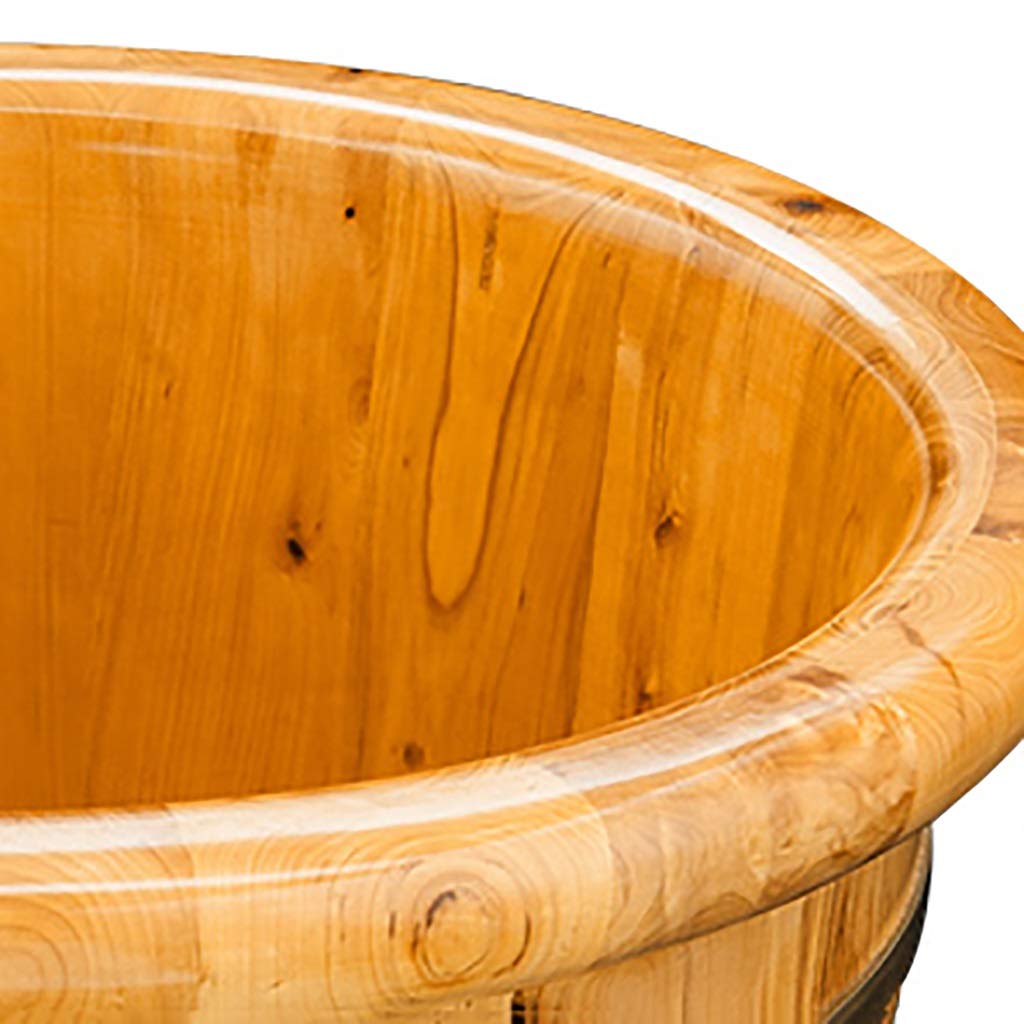 Barile per Piedi,Secchio da Bagno in Legno per Massaggio,Fatto a Mano,Pediluvi Superficie Liscia,Accessori per Il Bagno Anniversario Comfortable Anniversary