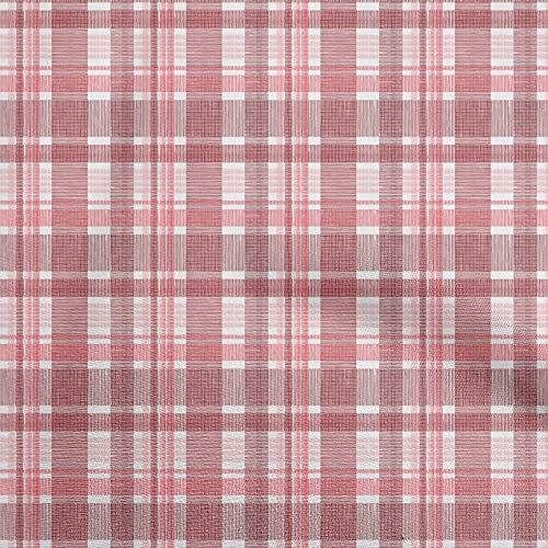 oneOone Georgette Viscose Red Fabric Abstract Check Dress Material Fabric Print Fabric By The Yard 42 Inch Wide