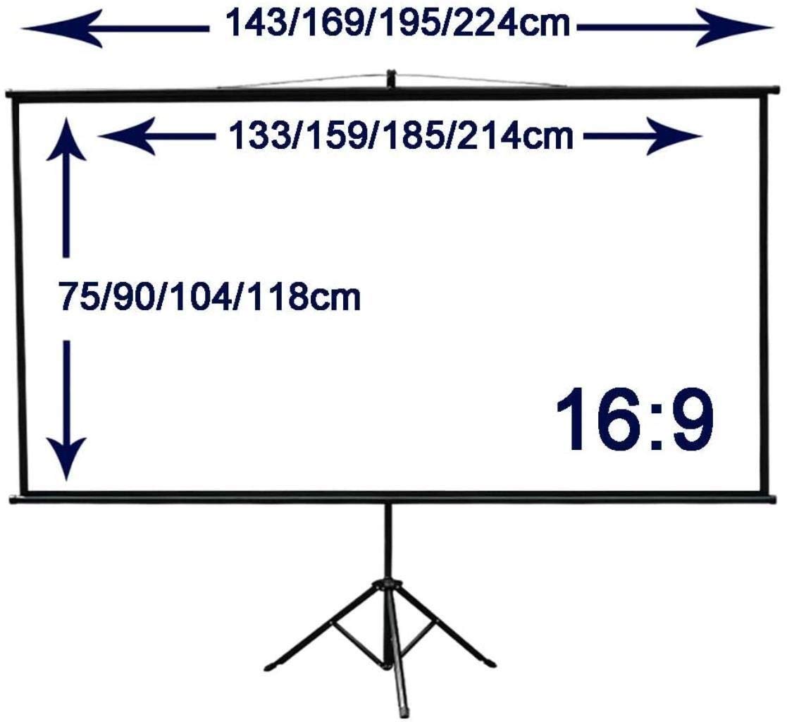 Schermo mobile HD for interni ed esterni da 60/72/84/100 pollici dal pavimento al soffitto senza perforazione(72inch)