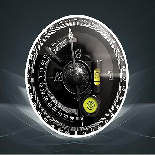 Miniatura 3 de CXDTBH Brújula geológica profesional de mano, ligera, para supervivencia al aire libre, brújula militar para medir la distancia de pendiente (color