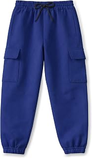 Trampoline Boys Cargo Jogger Pants | Terry Loop Fabric | 4 Pocket Utility Style | Elastic Waist Casual Track Pant for Kids Price In India