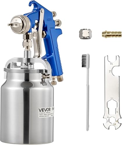 Miniatura 11 de VEVOR HVLP - Pistola pulverizadora de pintura de alimentación por gravedad con 3 boquillas (1.3/1.4/0.067 in), pulverizador de pintura automático de