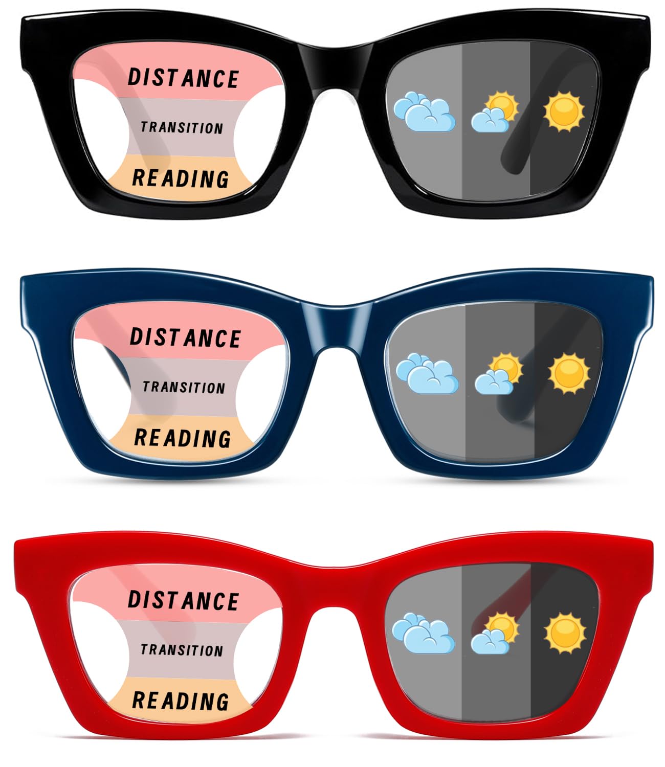 Hubeye Gafas de lectura para Mujeres de Moda Anteojos de lectura con Bisagra de resorte ultraligeras anti luz azul (Negro+Verde, 2.50) — view 21