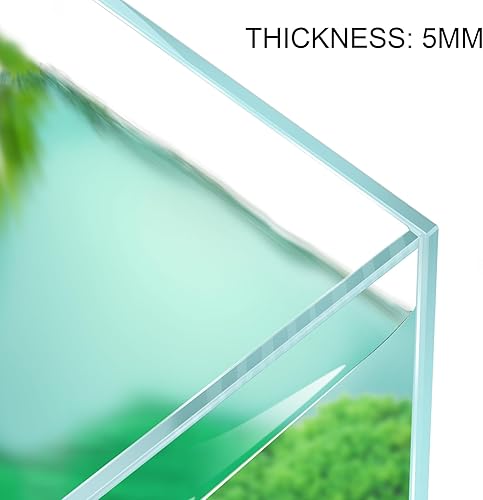 Miniatura 4 de Tanque de acuario sin borde de 2.5 galones, tanque de peces nano de hierro ultra transparente para camarones Betta, grosor de vidrio de 0.197 in de