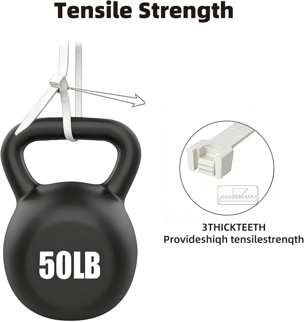 9" Cold Weather Cable Tie,Low Temperature Resistant Zip Ties(-40℉), Frost Resistant Zip Ties for Cold Environments (Pack of 100 Pcs)