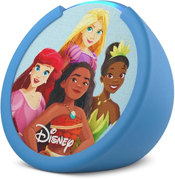Amazon Echo Pop Kids (newest model), Designed for kids, with parental controls, Includes 6 months of Amazon Kids+, Disney Princess