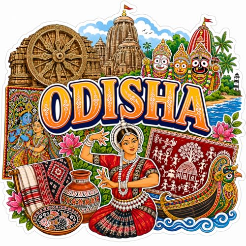 Image of Zesta Wooden Fridge Magnets Set | Refrigerator Decor Magnets for Kitchen | India Souvenir Fridge Magnet Collection | Wooden Magnet for Fridge Door Decoration (Odisha)