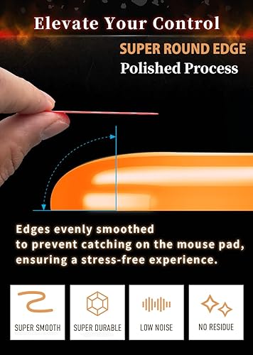 Miniatura 5 de OniAim Ultra-Thin 0.55mm Glass Gaming Mouse Skates for Logitech G Pro X Superlight Mouse Feet - Exceptionally Smooth Glide with Rounded Edges with