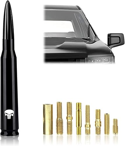 Pack-1 - Antena tipo bala para automóvil, camión, antena corta de 5.4 x 0.78 pulgadas, repuesto universal de antena para Ford, Dodge, Chevrolet,